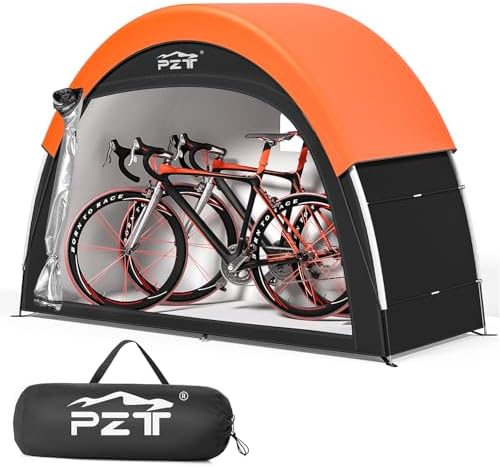 Upgraded Bike Tent with Rain Cover, Outdoor Storage Shed for 2-3 Bikes by Unknown