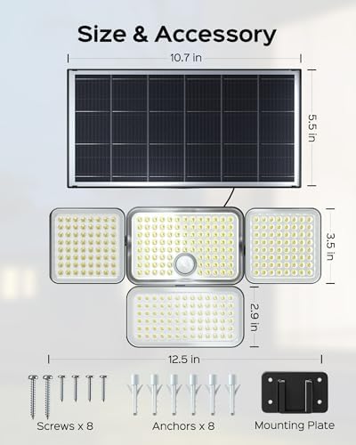 SUPERDANNY Solar Lights Outdoor Remote Control with 16.4ft Cable 1 Pack - Image 5