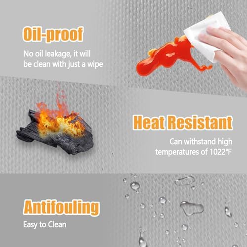 TOHONFOO Heat Resistant Mats for Countertop & Air Fryer, 24x16 in, Gray - Image 3