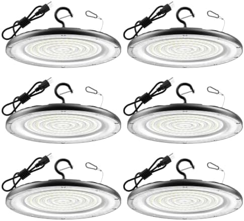 AIKVSXER 6Pack UFO LED High Bay Lights, 150W Shop Lights, 22500LM, 6000K by AIKVSXER