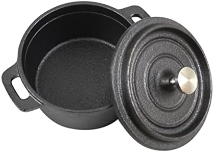 Cast Iron,Pre-Seasoned Pot/Casserole Mini 16oz with Cover - Image 2