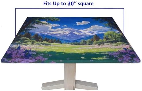 Tablecloth for Card Table, Mountain Majesty Pattern Printed on Washable Card Table Cover, Use for Weddings Baby Showers Events, Fit for 30" x 30" Square Tables - Image 5
