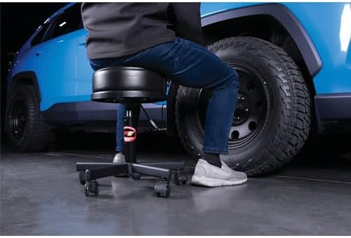 Performance Tool W85033 Pneumatic Rolling Shop Stool with Wheels - Image 7