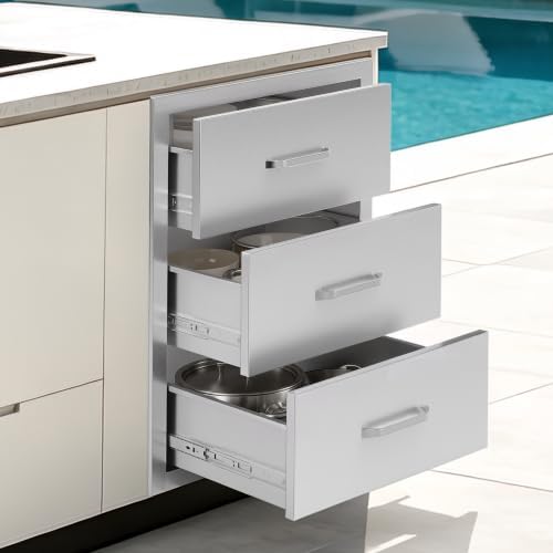 SPECRAFT 18 in Stainless Steel Outdoor Kitchen 3-Drawer Cabinet - Image 3