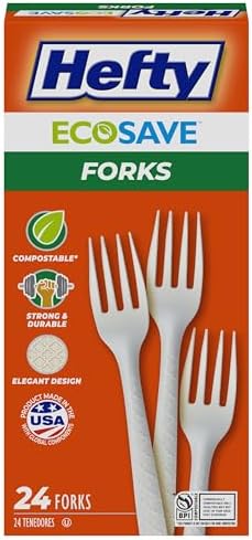 Hefty ECOSAVE Compostable Forks, 24ct by Hefty