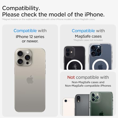 Spigen for MagSafe Wallet, Holds 2 Cards, Strong Magnet, Valentinus MagFit - Image 2