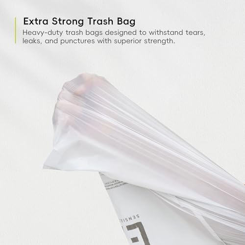 EKO Easy-Dispense Roll 80 Count Extra-Strong Drawstring Tall Kitchen Trash Bag, 8-9.5 Gallon Trash Bag (30.3L-36L) 1 Pack White, Code E - Image 5