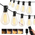 100(90+10)FT Outdoor String Lights, 30m Waterproof Remote LED Patio Lights with 39+2 S11 Bulbs, Dimmable Outside Hanging Lights for House, Porch,Yard,Garden,Connectable Plug-in Gazebo Lighting by AODLEDY