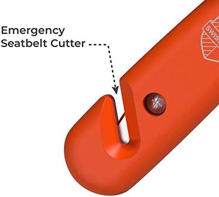 Swiss Safe Car Safety Hammer Window Breaker Tool with Seatbelt Cutter - Image 3