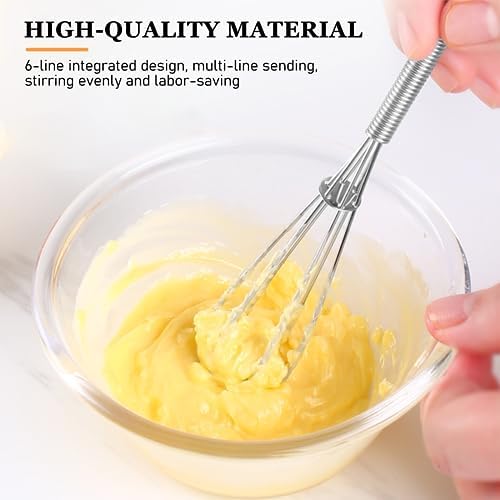 NileHome Mini Whisks Stainless Steel Whisk Set - 5" 7" - Image 4