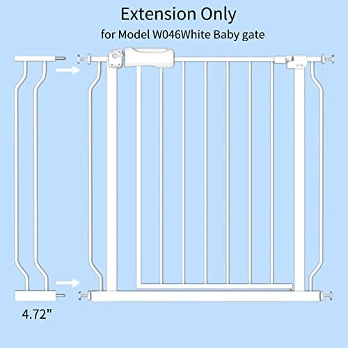 Fairy Baby 4.72in Extensions for Walk Through Baby Gate Auto Close White - Image 3