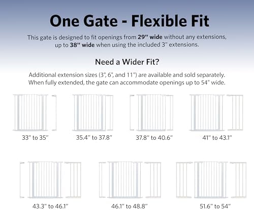 Midwest Homes 39-Inch Walk-Thru Steel Dog Gate, Expands to 38" - Image 4