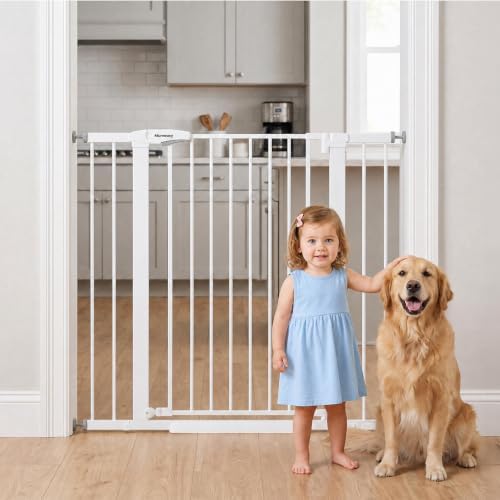 Mumeasy 36" Extra Tall Baby Gate for Doorways, 26-40" Auto Close Dog Gate by Mumeasy-FocusonBabyPetSafetyGate