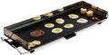 AEWHALE 35" Large Electric Griddle,Extra Wide Teppanyaki Grill with Detachable stainless Steel Baffle for Pancake Barbecue by AEWHALE