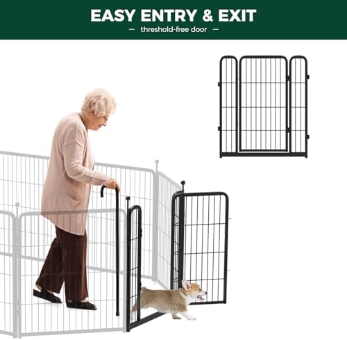 FXW Add-On Gate Panel for Outdoor Dog Playpen, 32" H, Black, Patented - Image 3