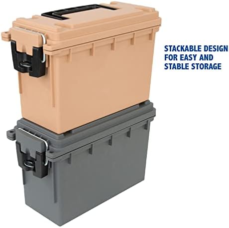 Sheffield 12627 Ammo Box Made in USA Stackable Lockable Ammo Storage Box, Standard Single (Pack of 6) - Image 6