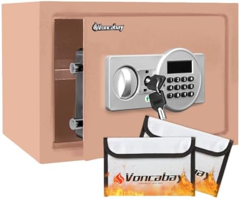 Voncabay Money Safe Box for Home with Digital Keypad, 0.8 Cu. Ft., Khaki by Voncabay