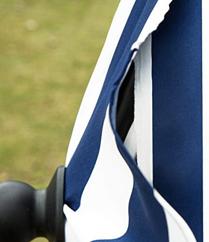 Sunnyglade 7.5' Patio Umbrella Outdoor Tilt Umbrella Blue/White Stripe - Image 5