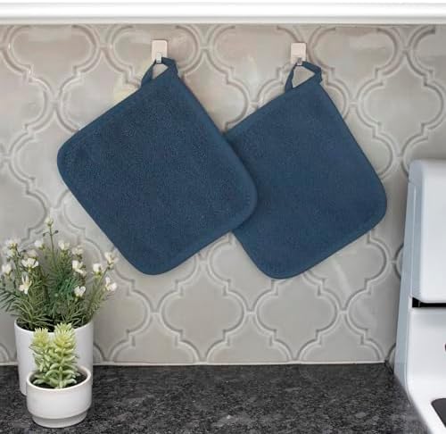 RITZ Terry Potholder & Hot Pad: Unparalleled Heat Resistant, Durable 100% Cotton – Ergonomically Designed for Optimal Grip – Easy-Care Machine Washable – 2-Pack, Midnight - Image 5