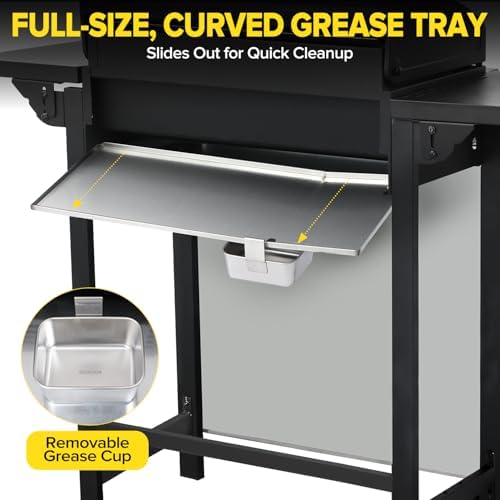 4 Burner Gas Grill with Foldable Shelves, 40,000 BTU Stainless Steel Propane BBQ Grill, 387 Sq. In. Cooking Space, Portable Outdoor Grill for Patio, Backyard, Camping & Tailgating - Image 6