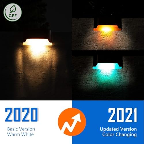 SOLPEX Color Changing Solar Deck Lights, 16 Pack Waterproof LED Lights - Image 4