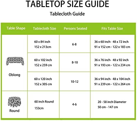 LUSHVIDA Moroccan Outdoor Tablecloth with Umbrella Hole, 60x84 Inch Black - Image 7