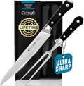 Cutluxe Turkey Carving Knife Set – Carving Fork & Knife for Meat & BBQ by Cutluxe