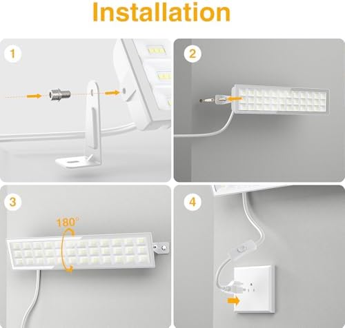 Onforu 100W 4Pack LED Shop Lights,14000lm Shop Lighting for Garage Super Bright,6500K Daylight White Garage Light,IP66 Waterproof Lighting for Workshop Warehouses - Image 6