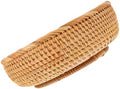 Rattan Woven Storage Basket, Vintage Khaki Fruit Snack Organizer by VILLCASE