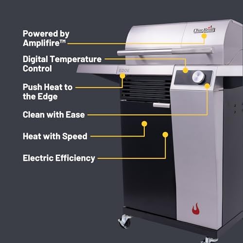 Charbroil Edge Electric Grill with Built-In Cabinet, Steel Construction, Digital Temperature Control, 200°F–700°F Temperature Range, Fast Preheat, AutoClean - 22652143 - Image 6