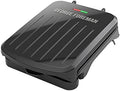 George Foreman Compact 2-Serving Electric Indoor Grill and Panini Press for 1–2 People, Classic Plates, Black by GeorgeForeman