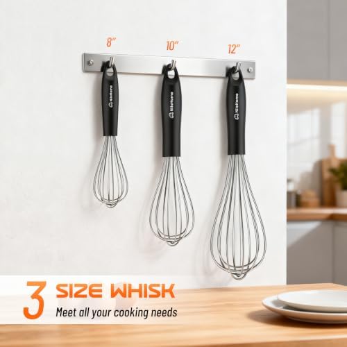 NileHome Whisk Set 8" 10" 12" Kitchen Whisk,3-Pack - Image 2