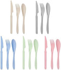 Zoyiancy 5 Sets Wheat Straw Cutlery Set, Reusable Flatware Set for Daily by ZoyiancyLifeButler