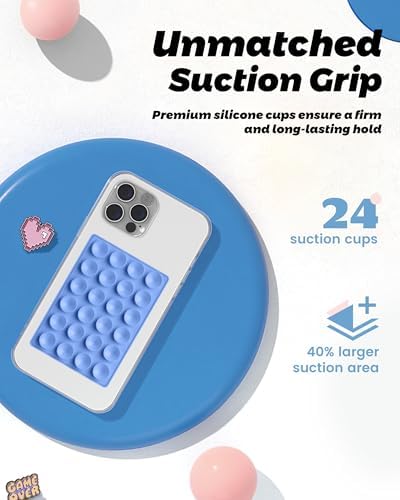 amBand Airplane Travel Essential Accessories Phone Holder for Women Men, Magnetic Suction Cup Phone Mount for Flying Plane Seat Back Screen, Long Flight Must Have Hands-Free for Selfie/Video, Sky Blue - Image 5