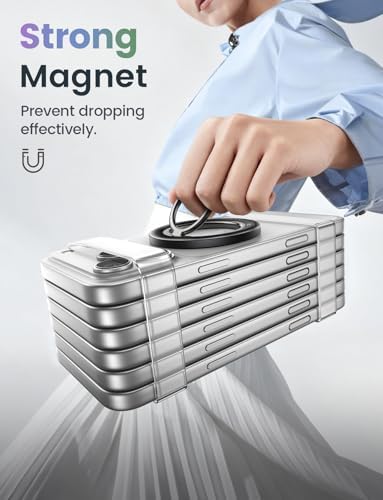 Lamicall Magnetic Phone Ring Grip Holder for MagSafe, Crystal Clear Black - Image 4