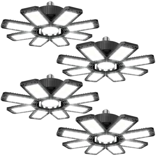 ISKYDRAW Garage Lights 4 Pack - 240W 24000LM Garage Lights Ceiling LED by ISKYDRAW