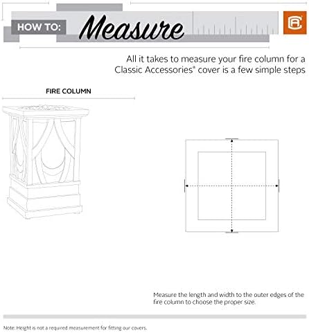 Classic Accessories Veranda Water-Resistant 21 Inch Outdoor Fire Column Cover, Patio Furniture Covers - Image 4