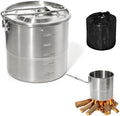 2.5L Camping Pot, 304 Stainless Steel Backpacking Pot with Foldable Handle & Lid, Lightweight Portable Cookware for Hiking, Picnic, Outdoor Cooking (with Storage Bag) by Pardarsey