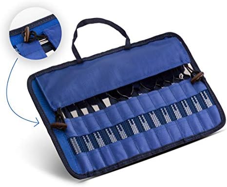 13 Piece Stainless Steel Family Cutlery Picnic Utensil Set with Travel Case for Camping | Hiking | BBQs - Includes Forks | Spoons | Knifes | Chopstick, Plus Nylon Commuter Case (Dark Blue) - Image 2