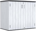 ZZM 37 Cu.ft Outdoor Storage Cabinet with One Tool Kit, Horizontal Storage Shed for Garage, Bike, Garbage Cans, Garden Accessories by ZZM
