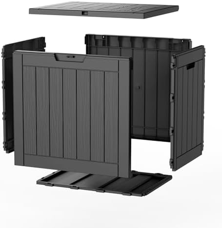 40 Gallon Resin Deck Box, Outdoor Storage Box, Waterproof UV Resistant Lockable，Weatherproof Organizer for Patio Furniture Cushions, Pool Accessories, Garden Tools, Indoor & Outdoor Use, Black - Image 6