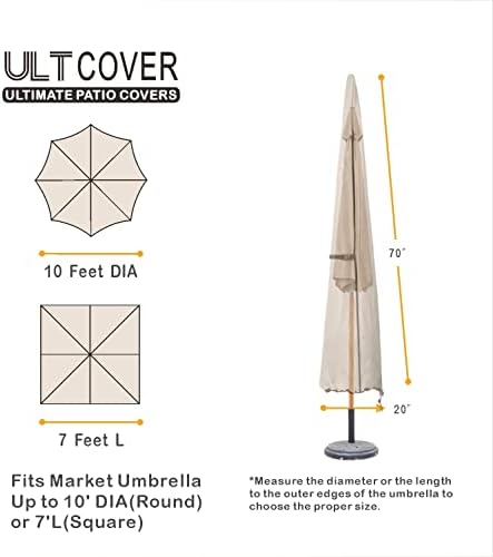 ULTCOVER Waterproof Patio Market Umbrella Cover - Image 2