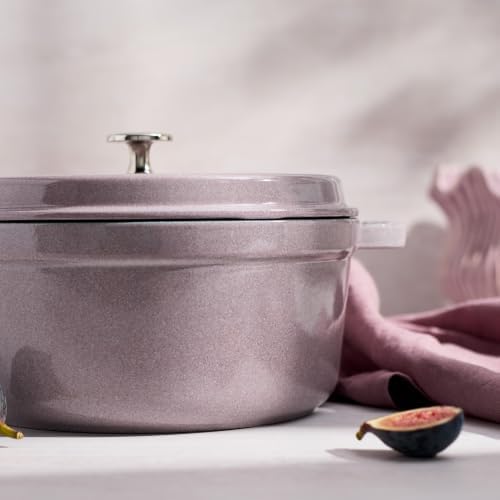 Staub Cast Iron Round Dutch Oven, Made in France, 4-qt, Lilac - Image 4