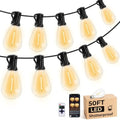 GvvooHome 50FT S11 LED Outdoor String Lights with App & Remote, Low-Voltage Patio Lights with Music Sync, 4 Lighting Modes, Dimmable, Waterproof LED Outdoor Lights for Porch, Deck, Garden, Backyard by GvvooHome