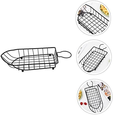 Boat-shaped Fruit Basket Iron Mesh Organizer for Vegetables Snacks - Image 3