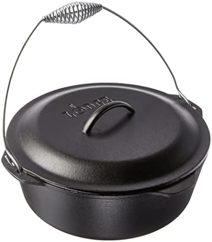 Lodge Pre-Seasoned Cast Iron Dutch Oven with Bail Handle, 9 Quart by Lodge
