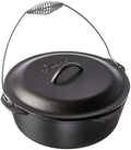 Lodge Pre-Seasoned Cast Iron Dutch Oven with Bail Handle, 9 Quart by Lodge