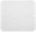 MicoYang Silicone Dish Drying Mat for Multiple Usage,Easy clean,Eco-friendly,Heat-resistant Silicone Mat for Kitchen Counter or Sink,Refrigerator or Drawer Liner White XL 18 inches x 16 inches by MicoYang