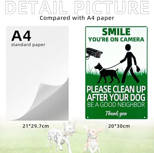 Please Clean Up After Your Dog Metal Yard Sign, No Pooping - Image 3