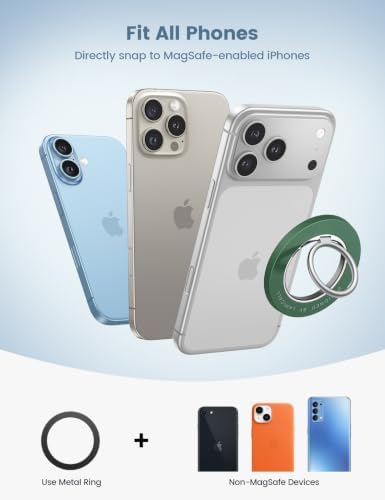 Lamicall Magnetic Phone Grip for MagSafe Accessories, Strong Magnet Ring - Image 6